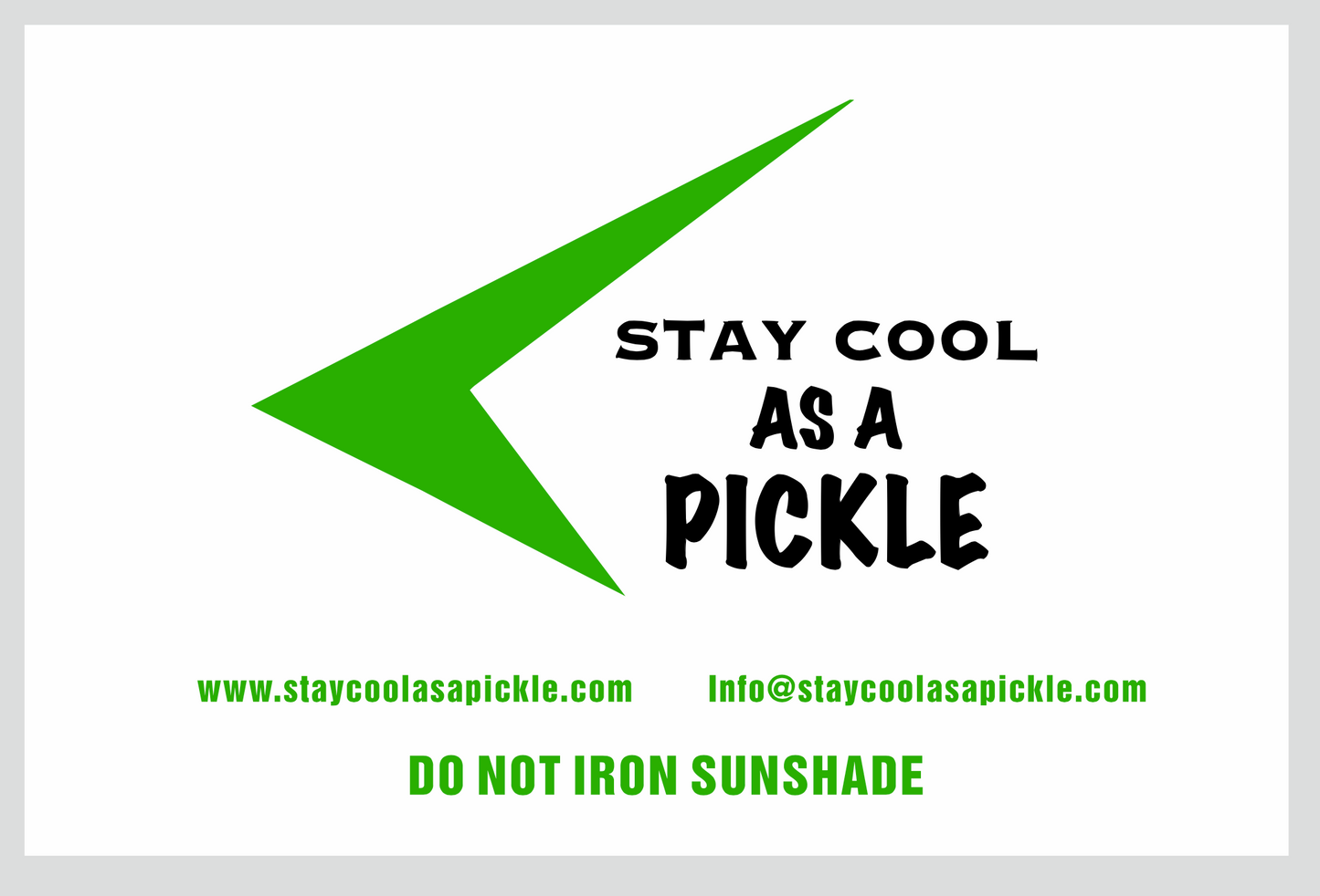 Stay Cool As A Pickle Sunshade Solution Black color
