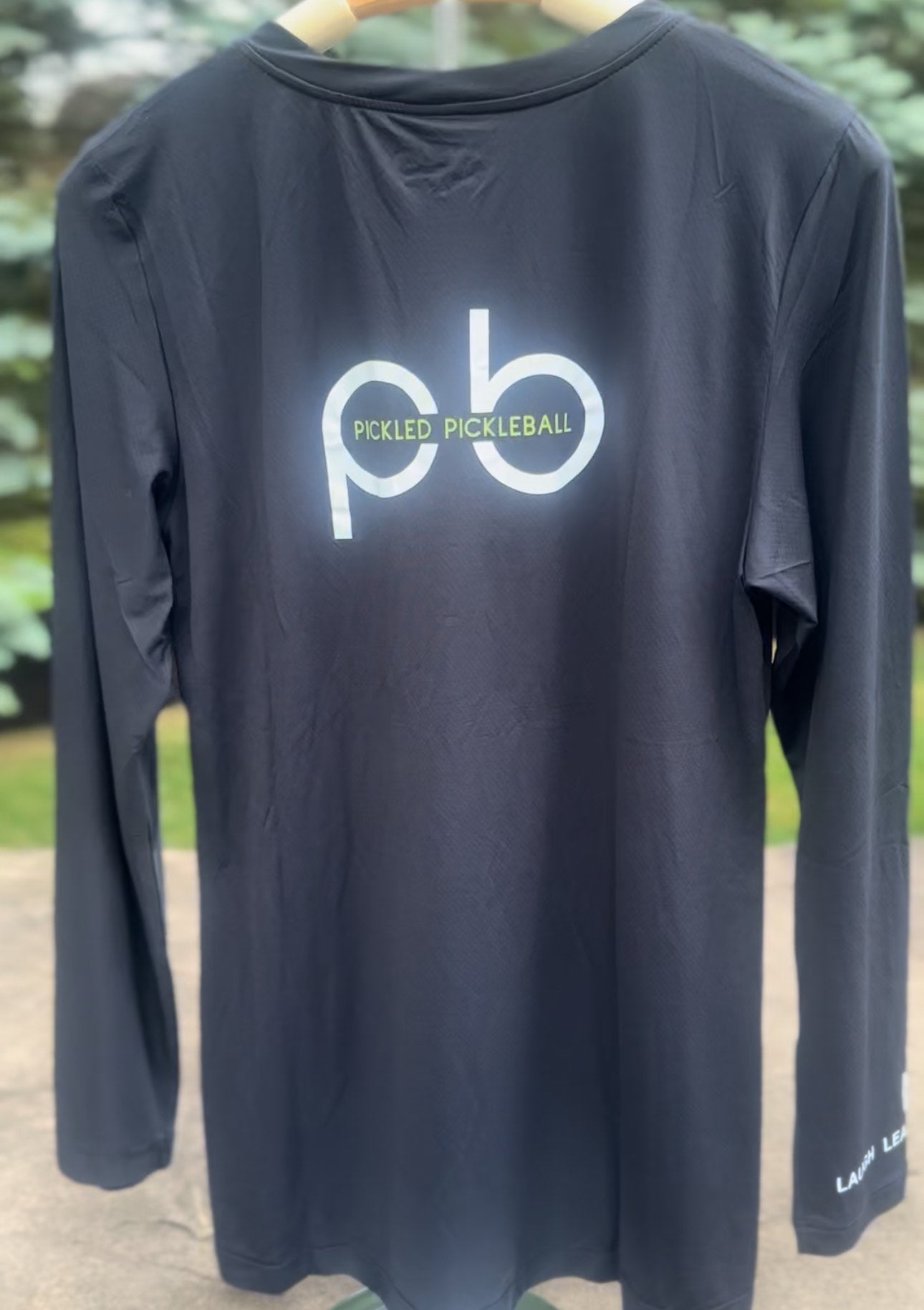 Women's "pb " Logo Long Sleeve UV50 Athletic shirt Black color