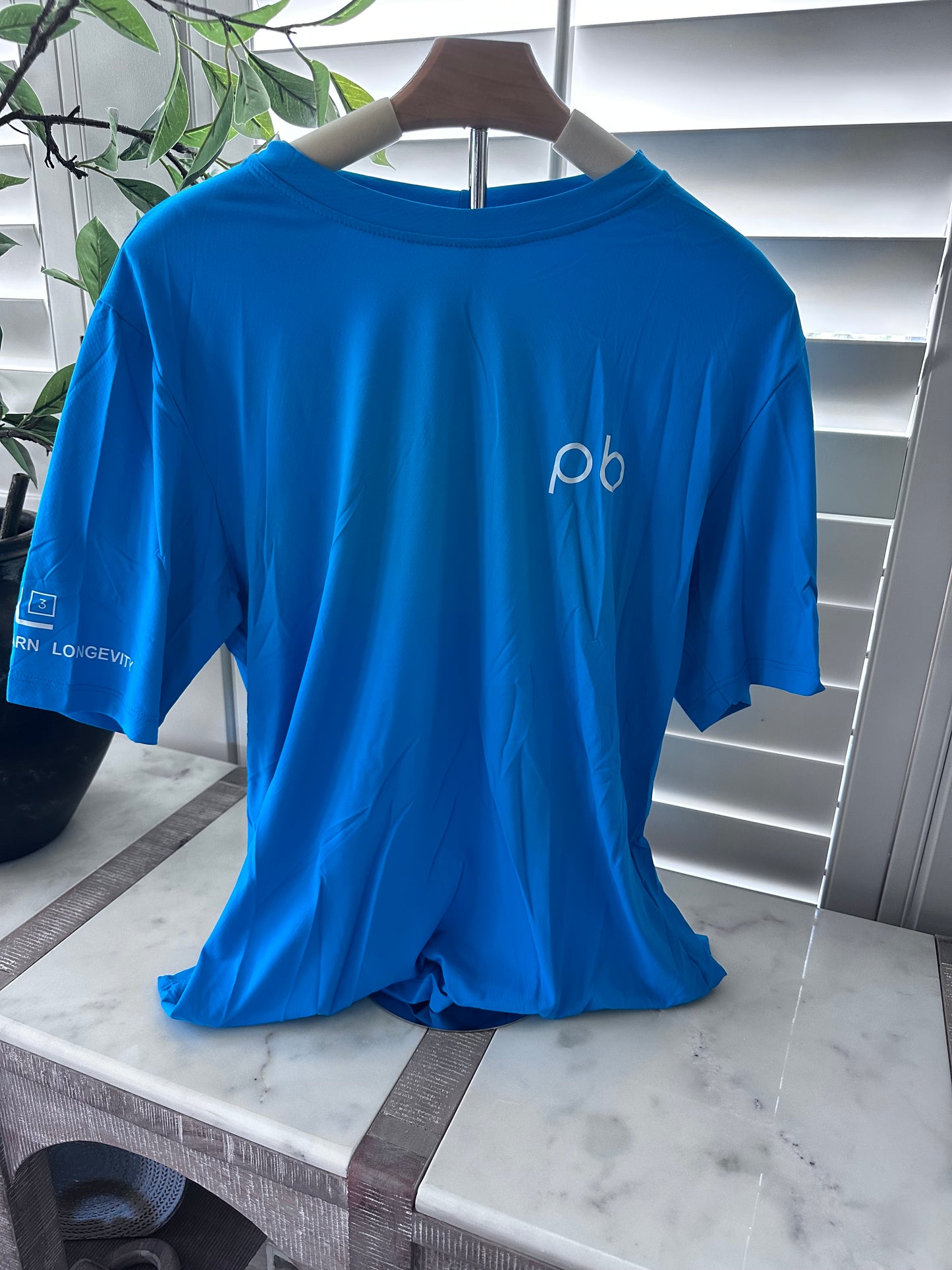 Men's UV50 Short sleeve athletic shirt with pb logo