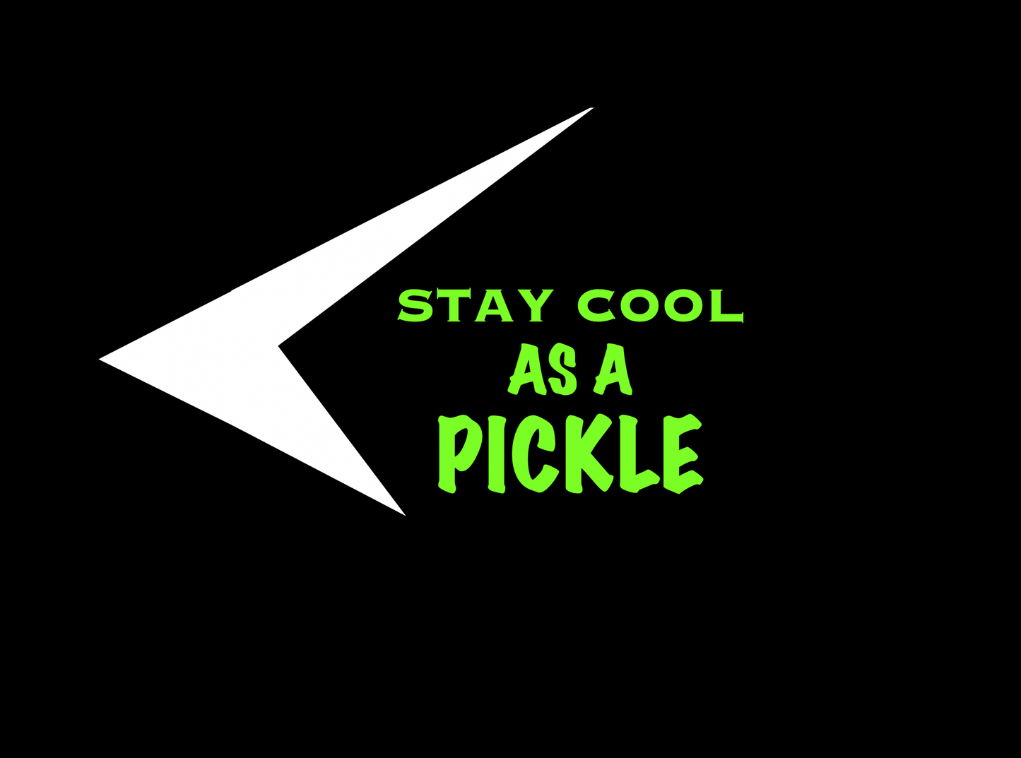 Stay Cool As A Pickle Sunshade Solution Black color