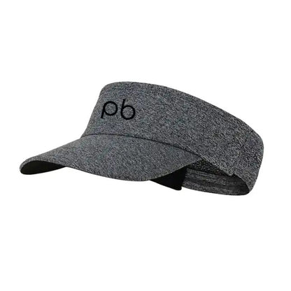 Women's pb black logo gray visor with athletic band