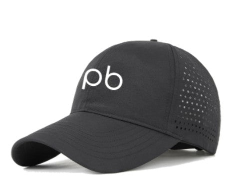 Black Hat with pb logo in Silver