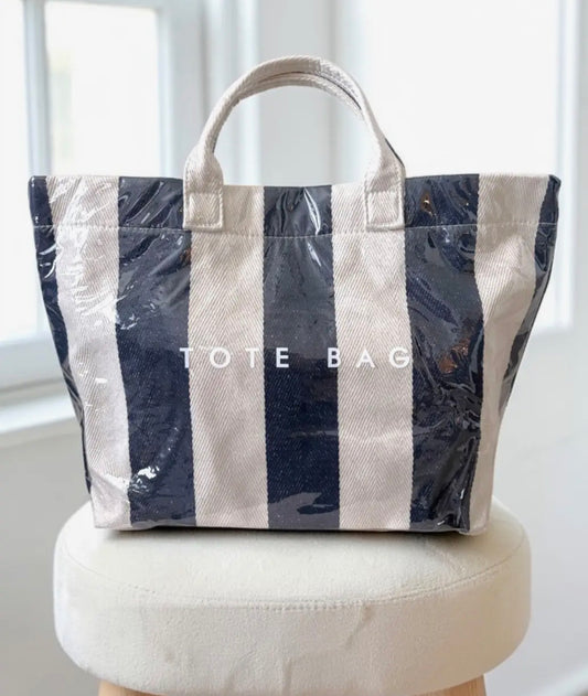 Navy tote Bag