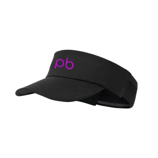 Women’s pb hot pink logo black visor with athletic headband