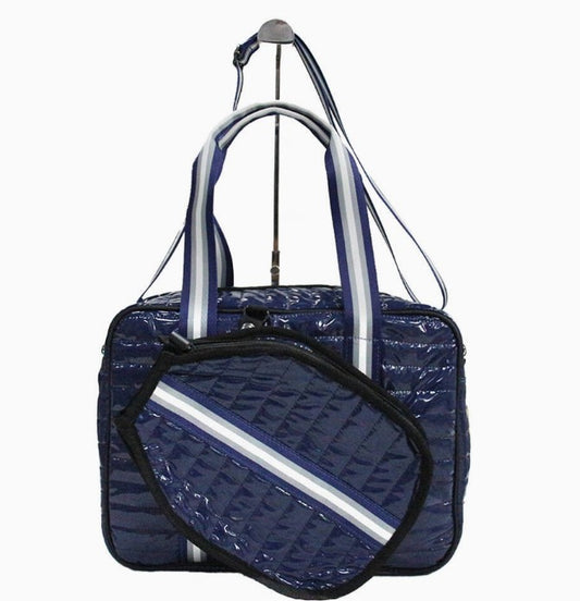 Matte Bette with gloss Pickleball bag navy bag