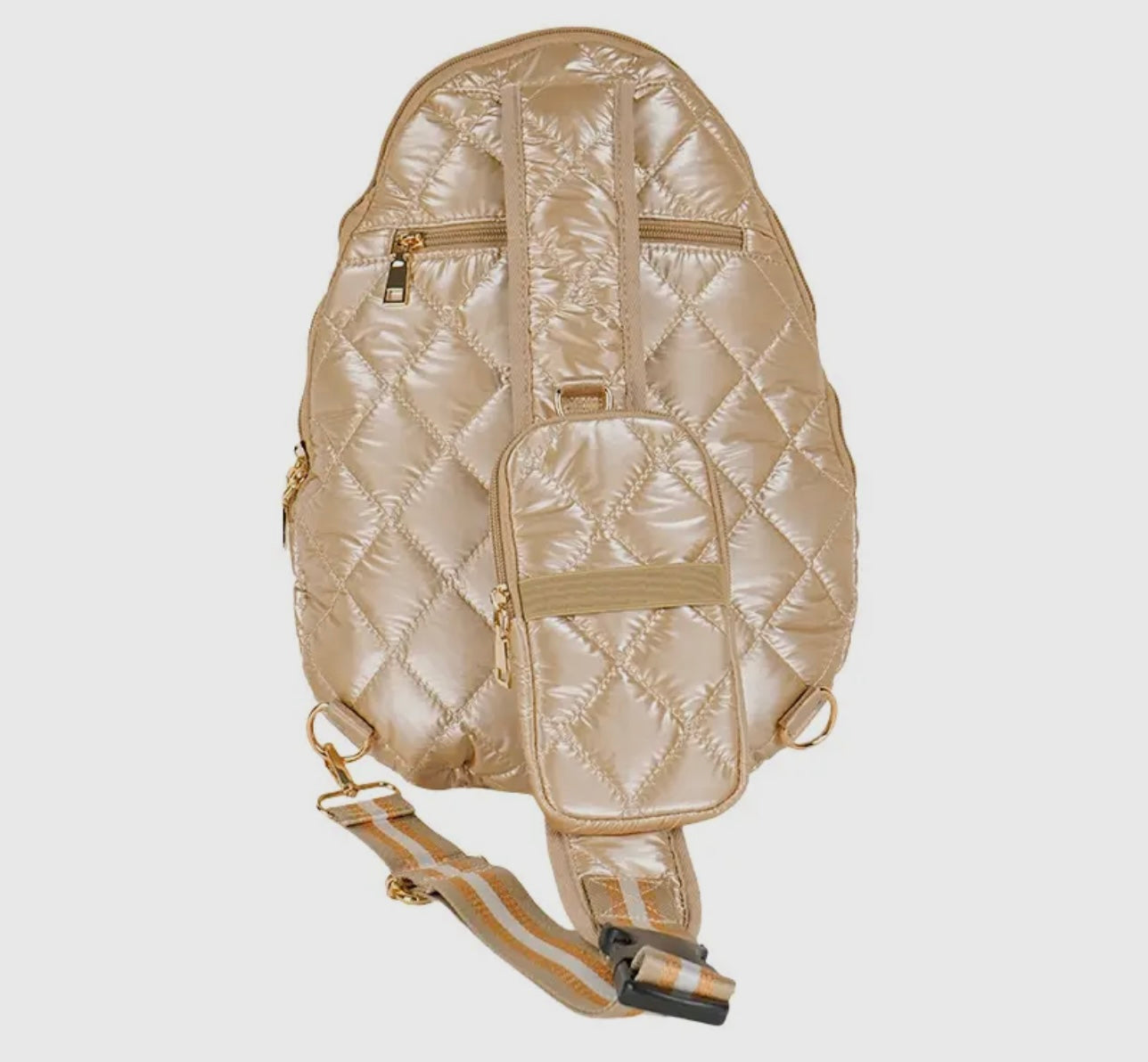 Pickleball Sling Bronze quilted bag