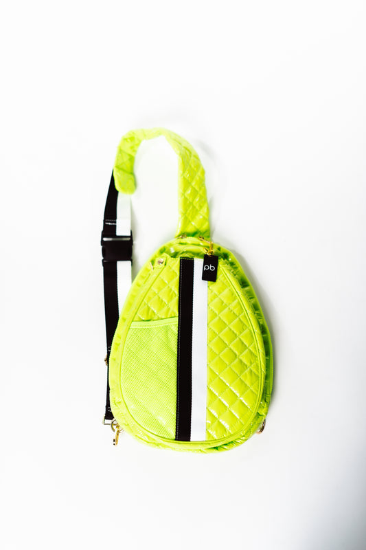 New meet the Pickler Pickleball Sling bag - Lime / yellow green color