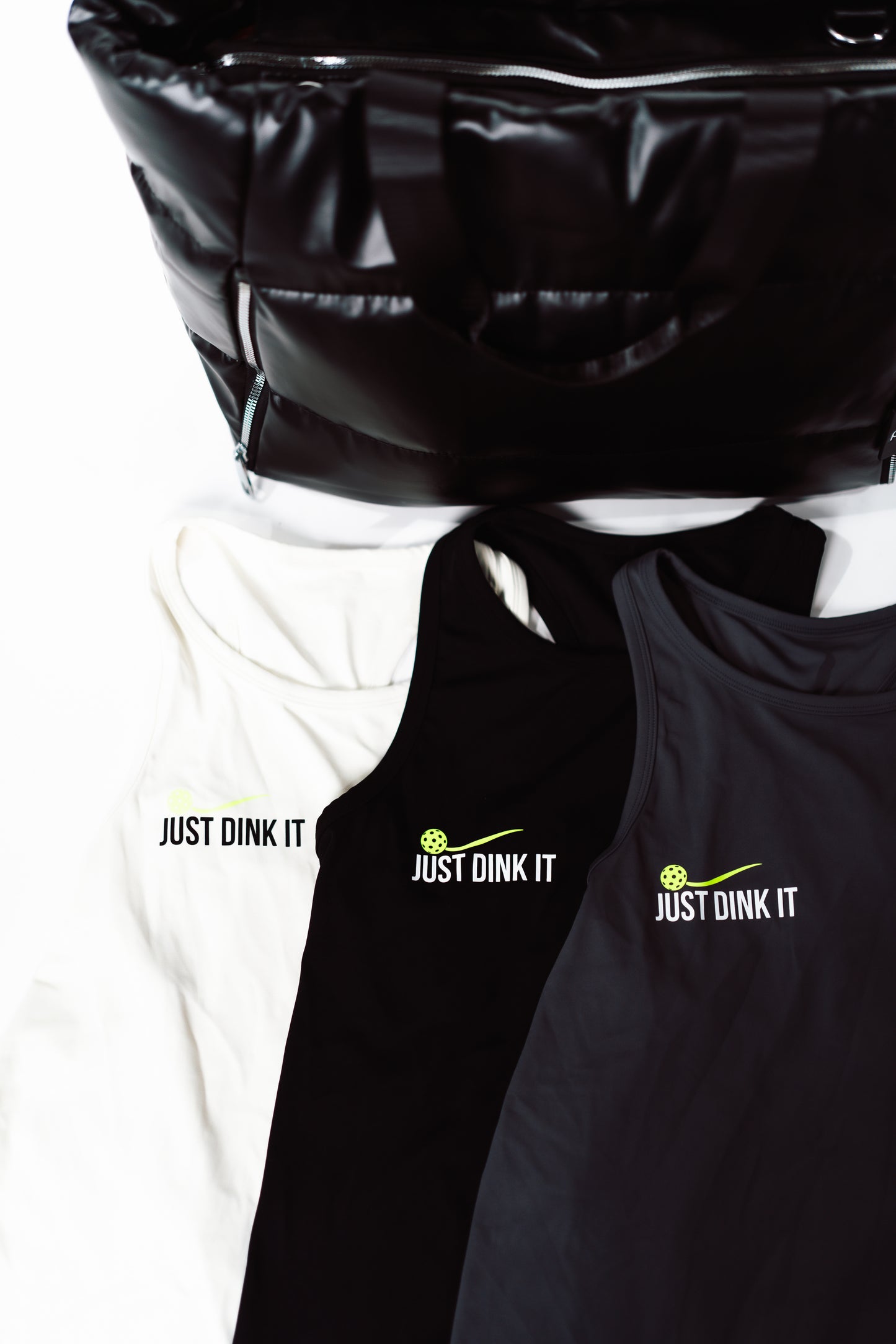 New "Just Dink it" logo athletic Racer back Tank