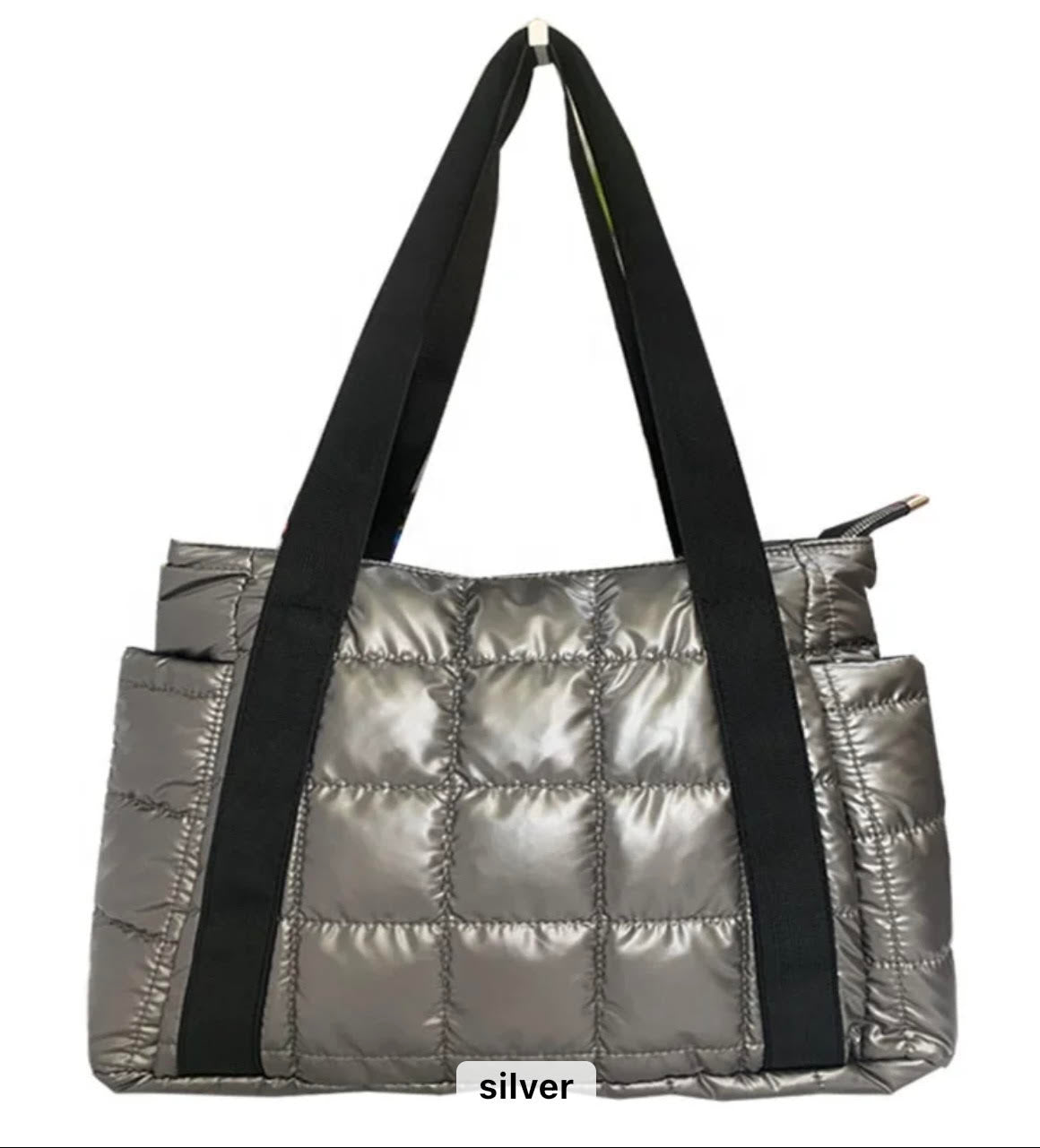 The " Cady " Tote Day bag - Silver