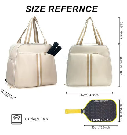 New Universal Pickleball backpack / tote bag Black with White stripe