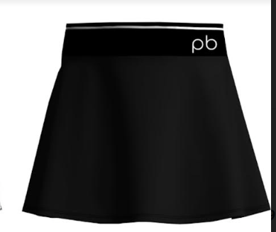 Pickleball / Tennis pb logo Skort Black